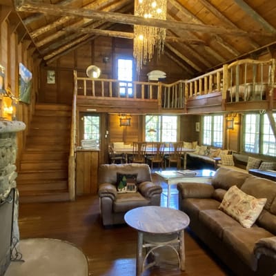 Mountain Hall: Unique Historic Cabin w/Large Deck